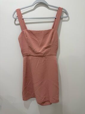 Wilfred Mauve-Pink Square Neck Mini Dress